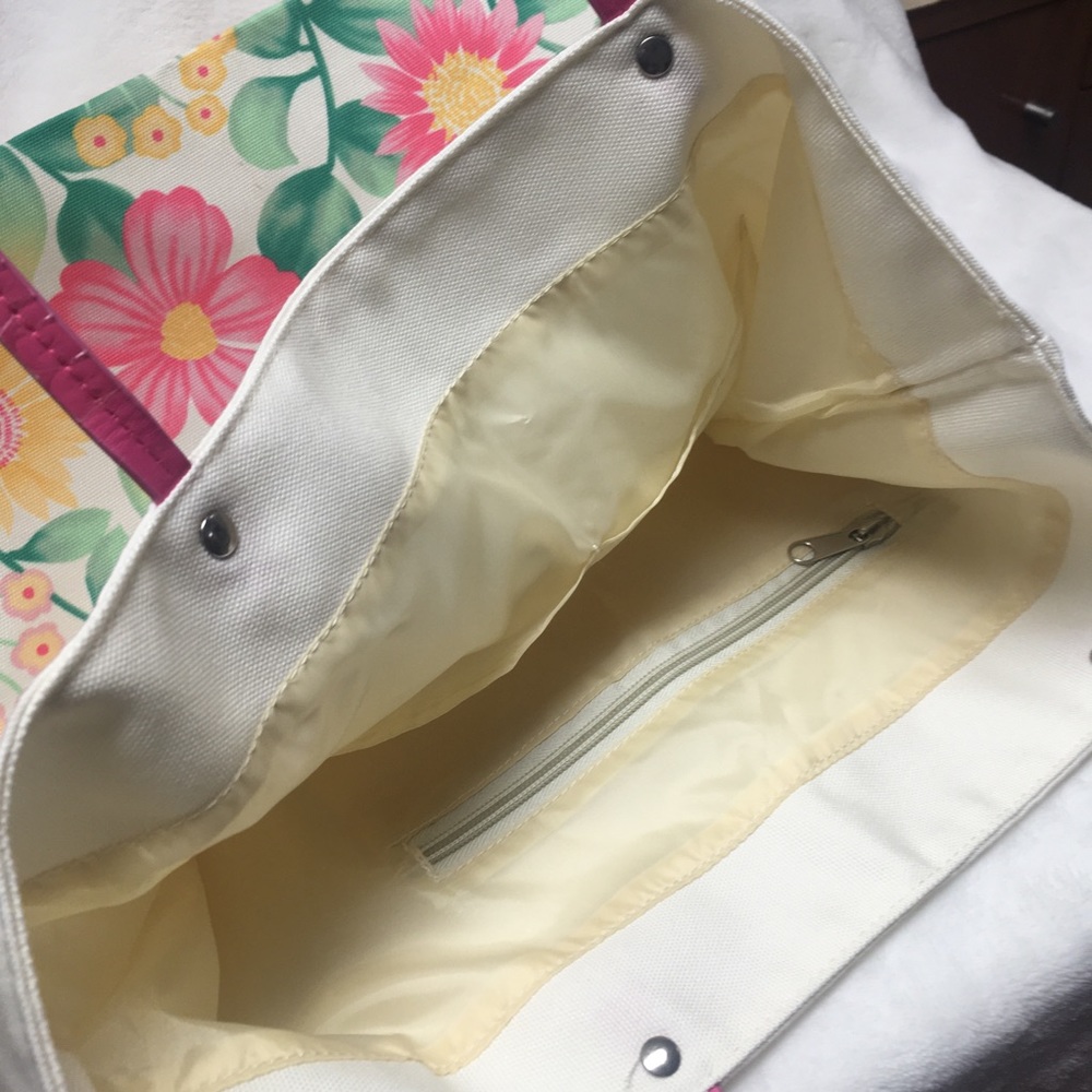 Spring/Summer Floral Canvas Tote - Picture 5 of 6